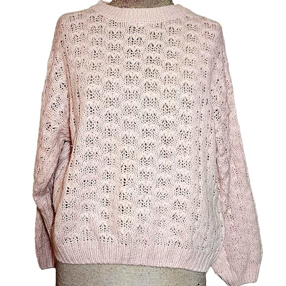 Light Pink Vintage Silk and Angora Blend Sweater Size Small - Picture 1 of 3